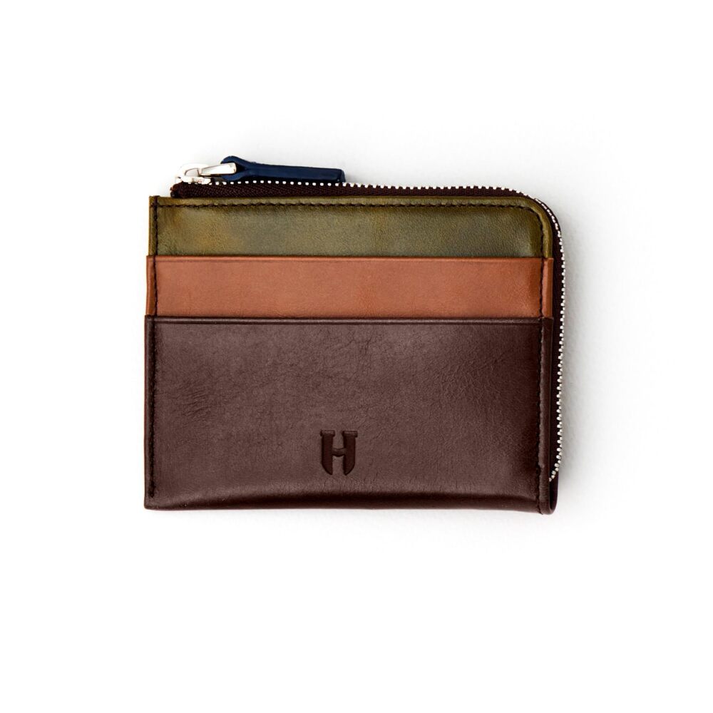 3228 RFID Blocking Zipper Wallet Slim Business Card Holder &